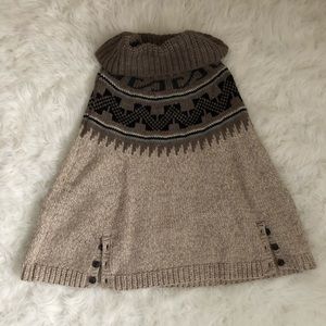 Soft and warm casual sweater poncho